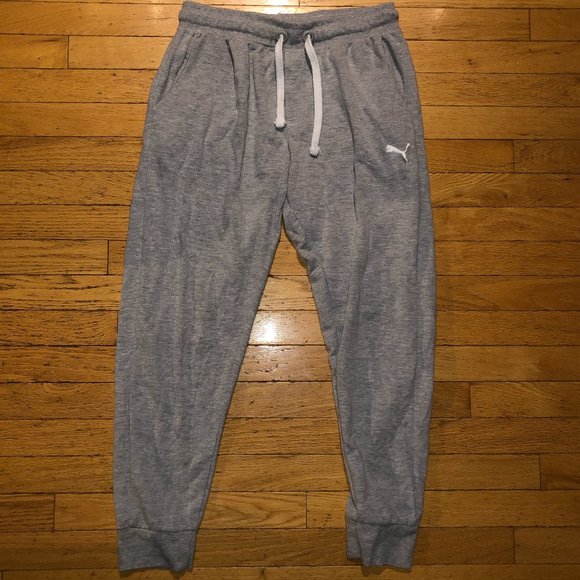 Kids' Puma Gray Lightweight Track Pants Sweats - Picture 1 of 5